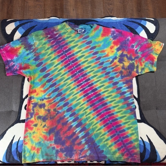 VTG 90s Colorful Single Stitch Tie-Dye Xl
